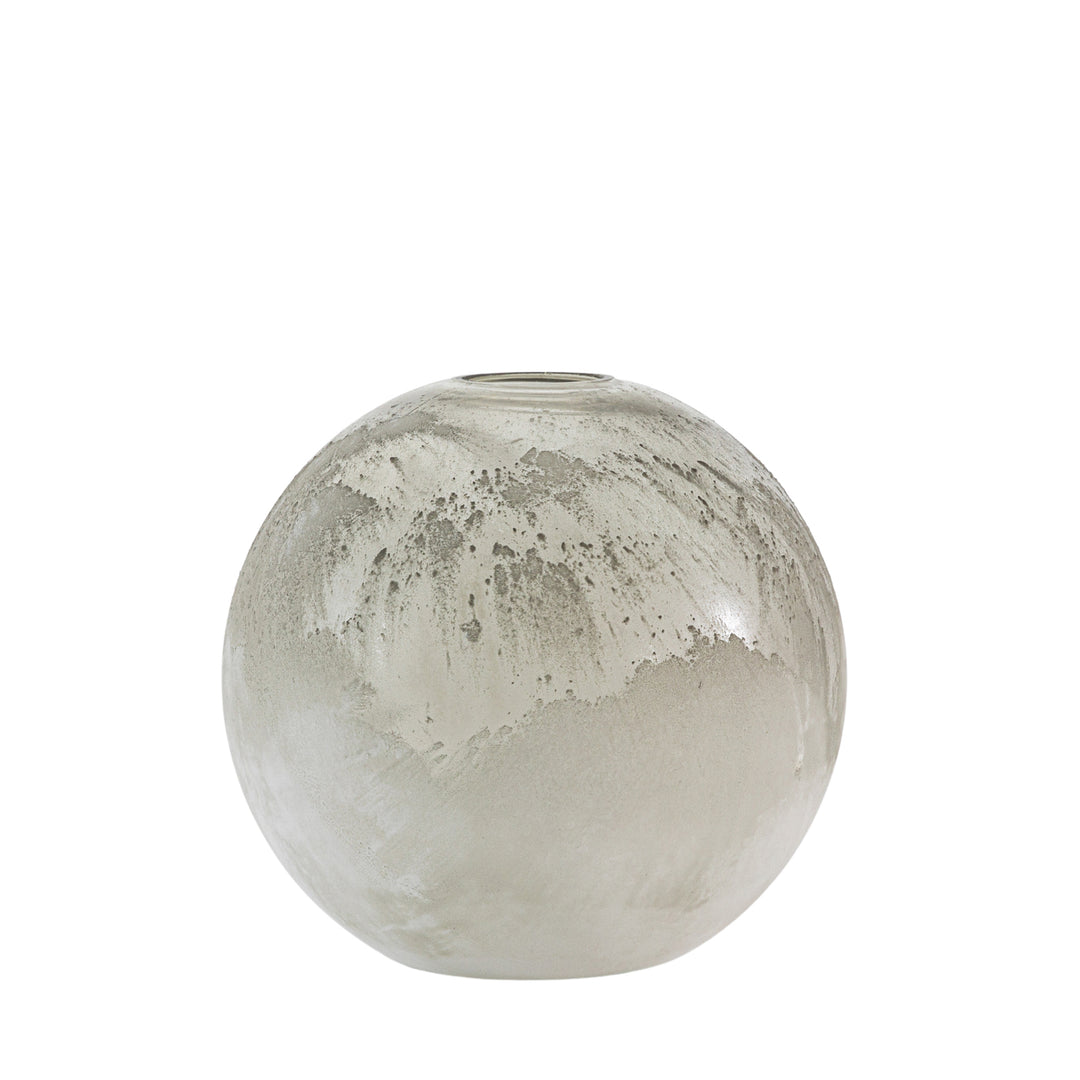 Nannie Vase Large Frosted Grey 200x200x190mm