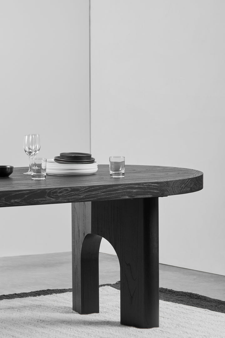 Abbotsford 2.8m oval dining table - Black