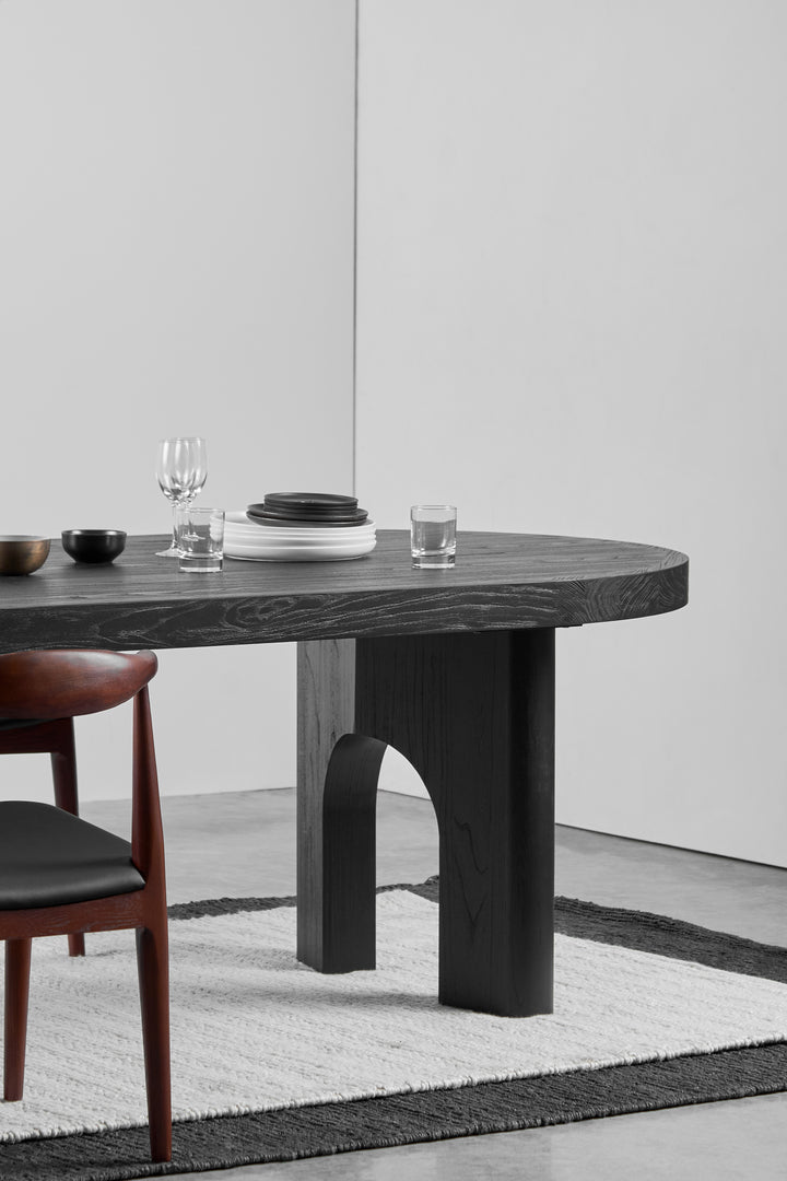 Abbotsford 2.8m oval dining table - Black