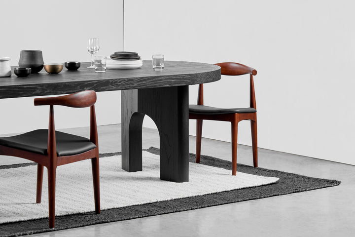 Abbotsford 2.8m oval dining table - Black