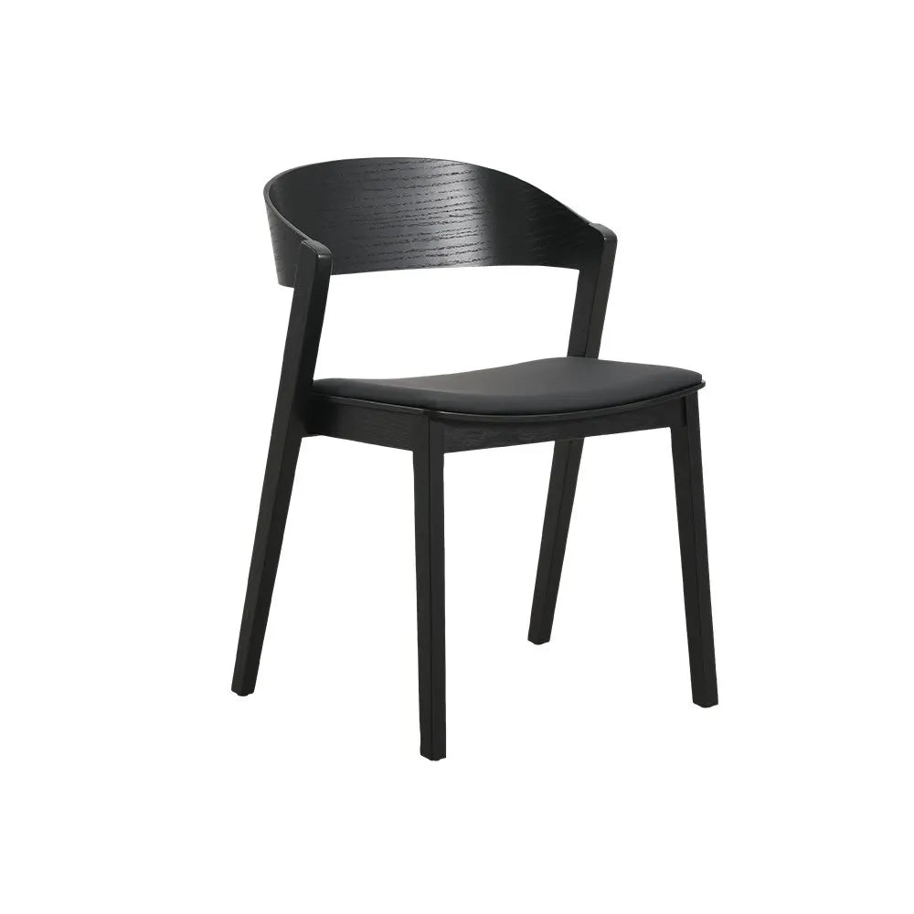 Moooi Wooden Dining Chair with Leather Seat (Set of 2)