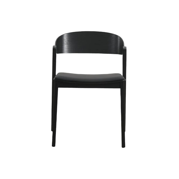 Moooi Wooden Dining Chair with Leather Seat (Set of 2)