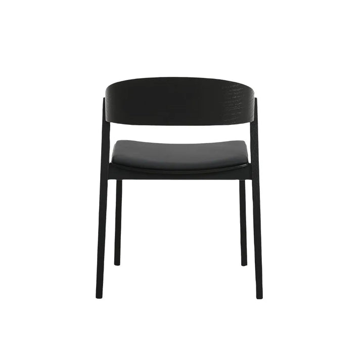 Moooi Wooden Dining Chair with Leather Seat (Set of 2)