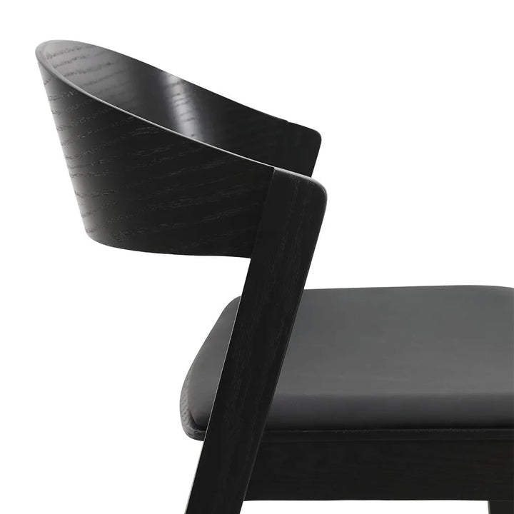 Moooi Wooden Dining Chair with Leather Seat (Set of 2)