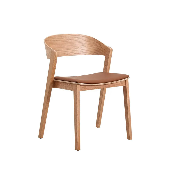 Moooi Wooden Dining Chair with Leather Seat (Set of 2)