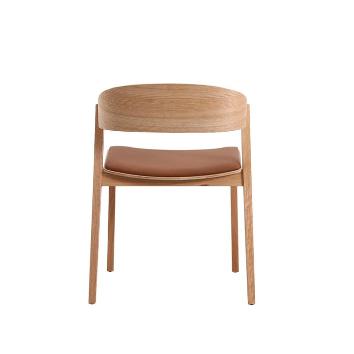 Moooi Wooden Dining Chair with Leather Seat (Set of 2)