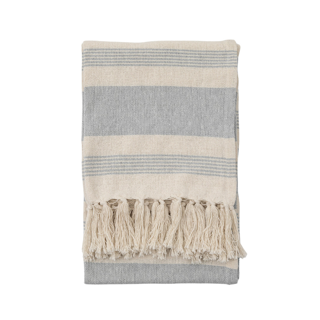 Simply Organic Str Throw Grey 1300x1700mm