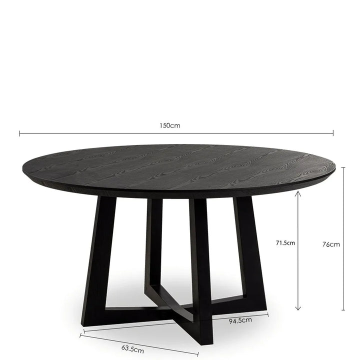 Sloan Round Timber Dining Table