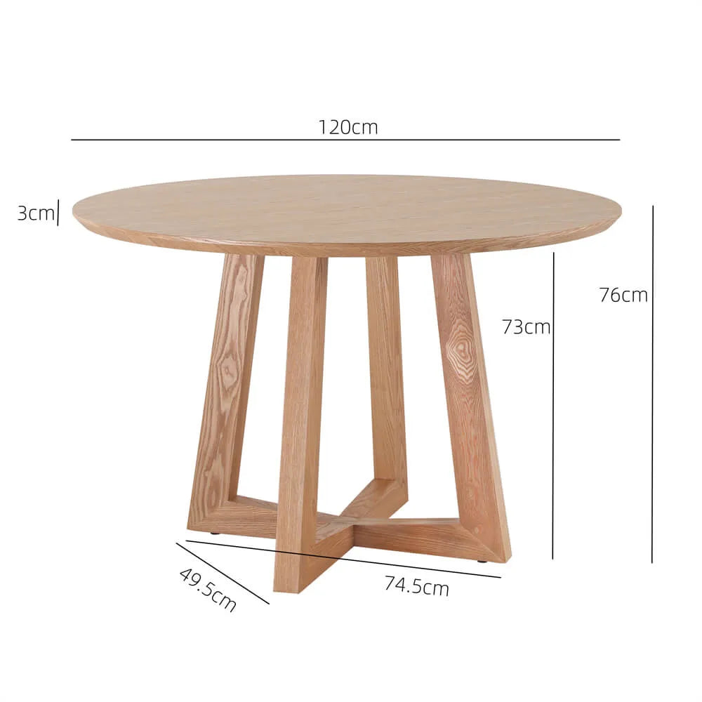 Sloan Round Timber Dining Table