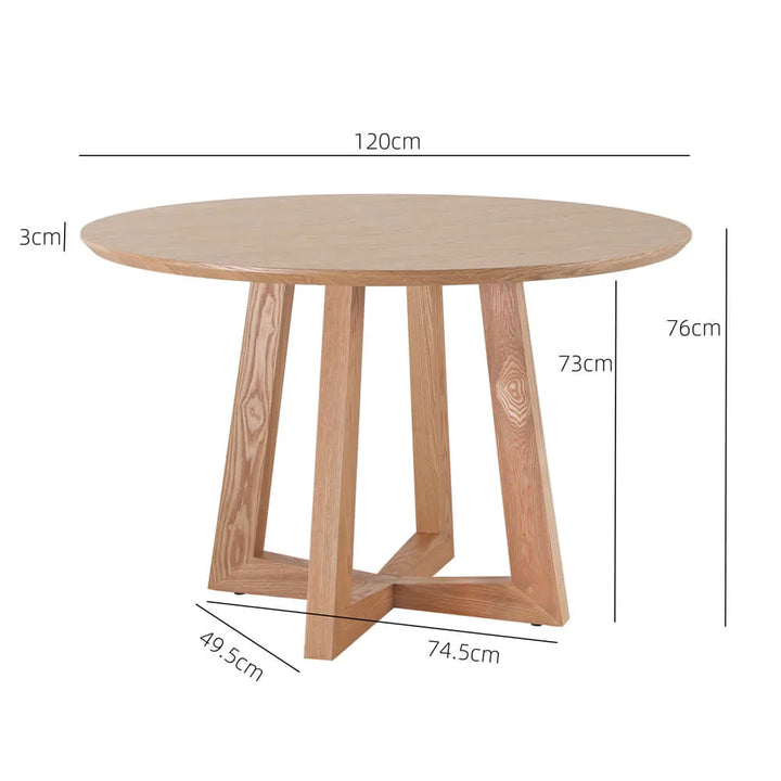 Sloan Round Timber Dining Table