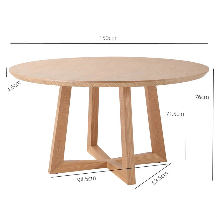 Sloan Round Timber Dining Table