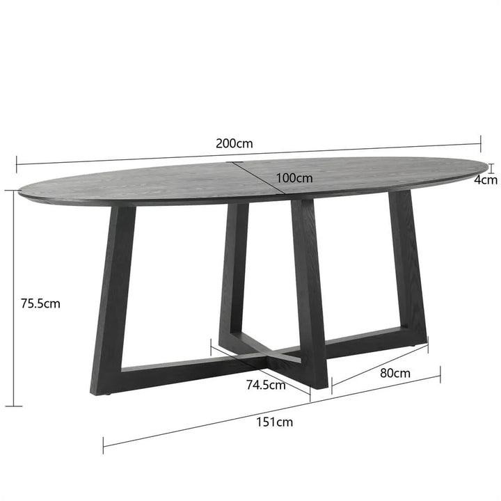 Sloan Oval Timber Dining Table