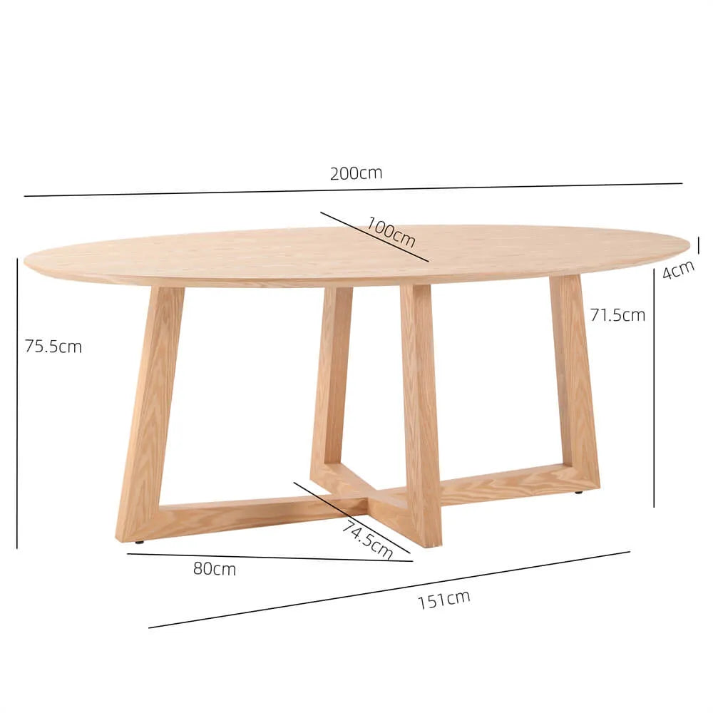 Sloan Oval Timber Dining Table