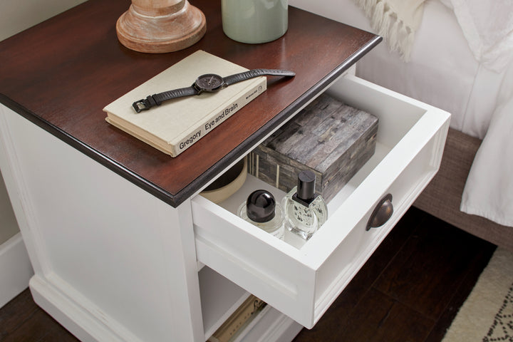 Halifax Accent Bedside Table with Shelves