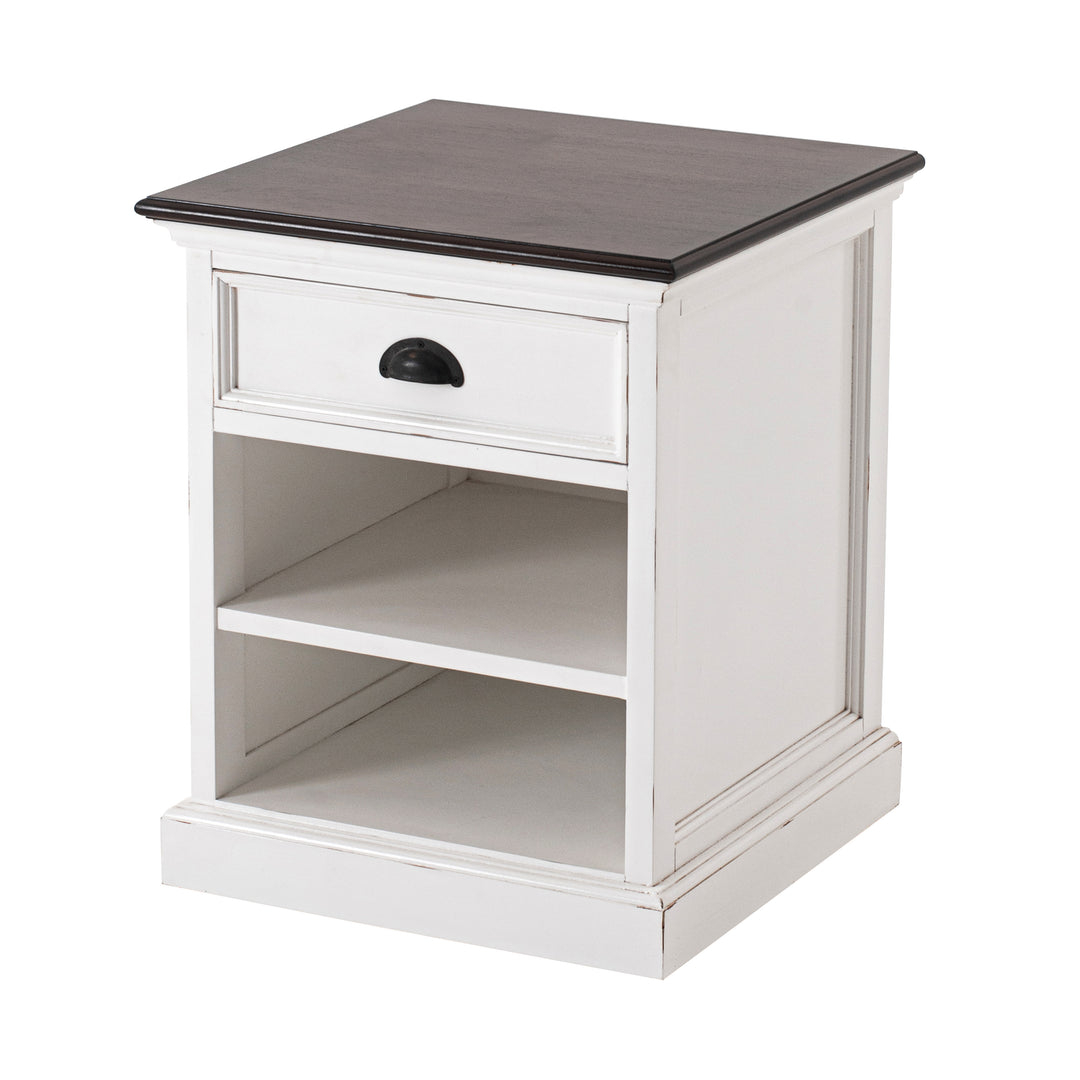 Halifax Accent Bedside Table with Shelves