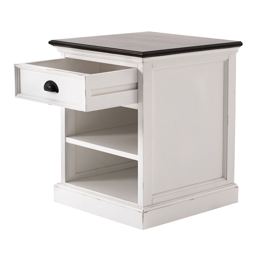 Halifax Accent Bedside Table with Shelves