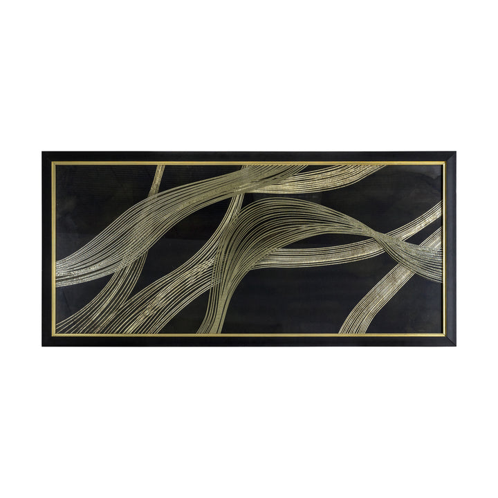 Golden Ripple Framed Art