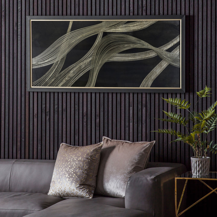 Golden Ripple Framed Art