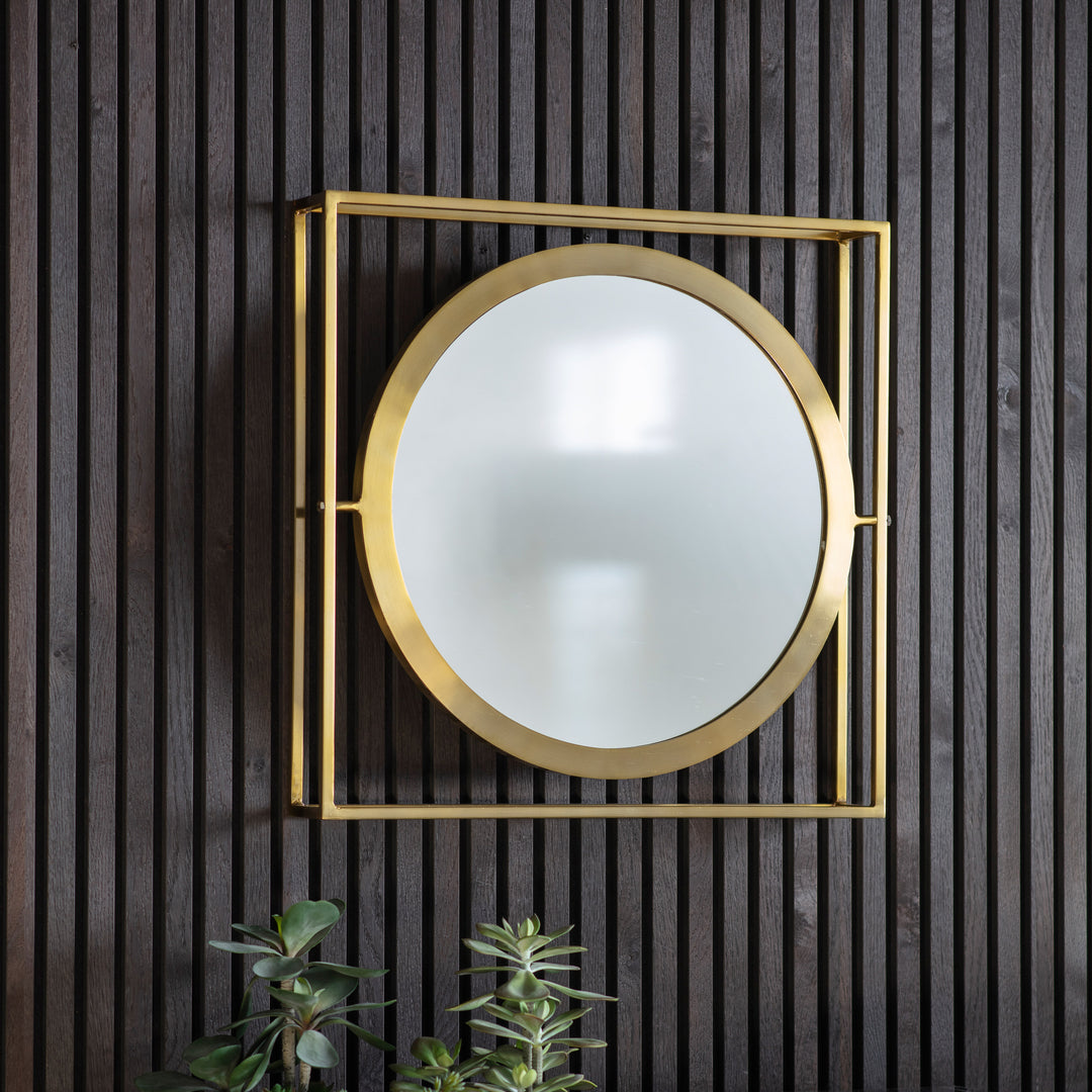 Casimir Mirror Brass Square