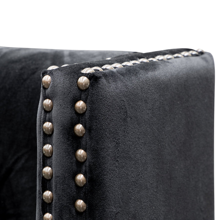 Auburn Queen Bed Frame - Black Velvet