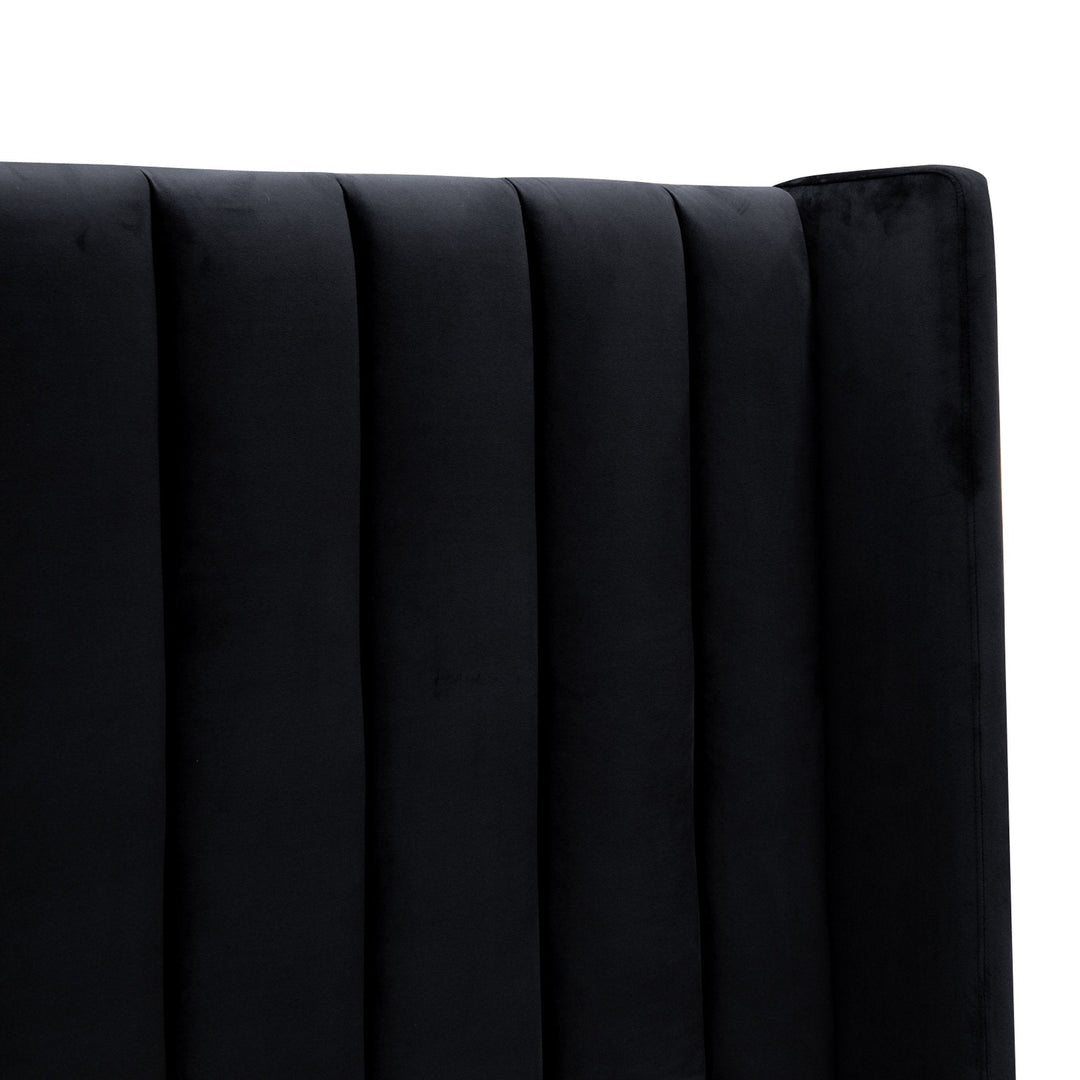 Auburn King Bed Frame - Black Velvet