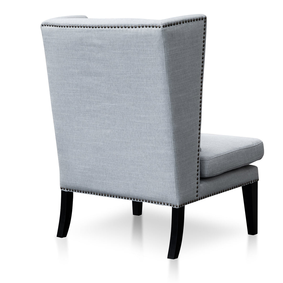 Maynard Velvet Lounge Wingback Chair in Light Texture Grey