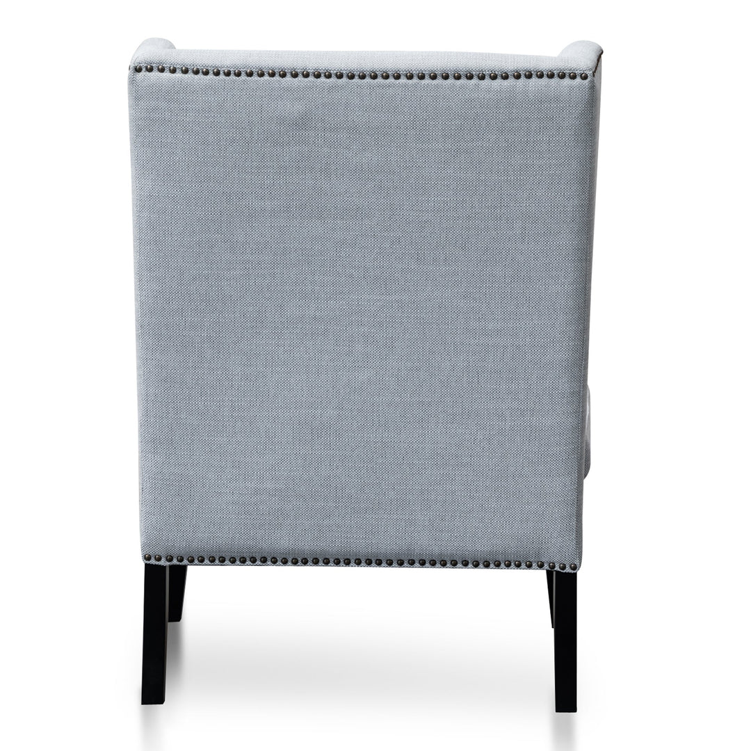 Maynard Velvet Lounge Wingback Chair in Light Texture Grey