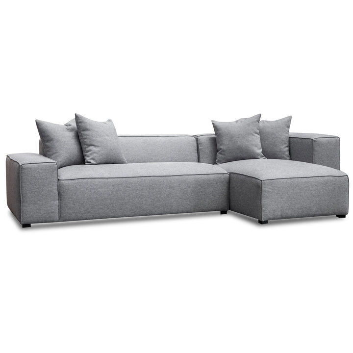 Maynard 3 Seater Right Chaise Sofa - Graphite Grey