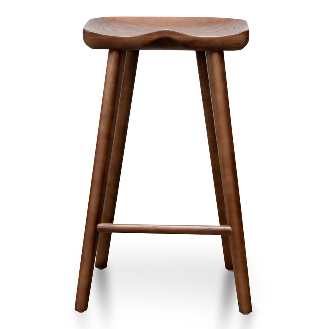 Shelton 65cm Wooden Bar stool - Walnut (Set of 2)