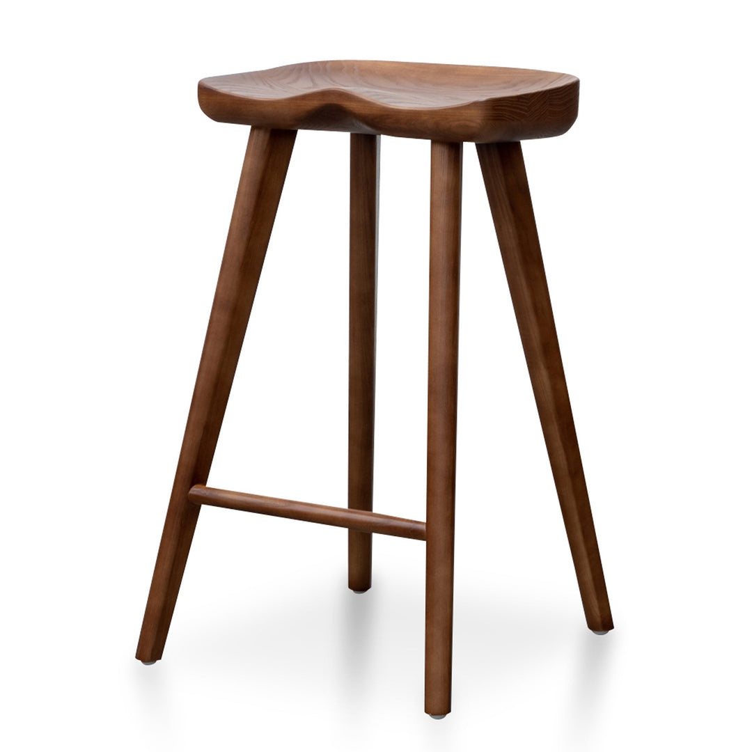 Shelton 65cm Wooden Bar stool - Walnut (Set of 2)