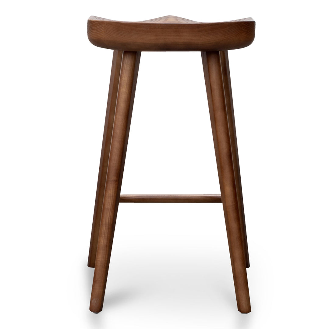 Shelton 65cm Wooden Bar stool - Walnut (Set of 2)