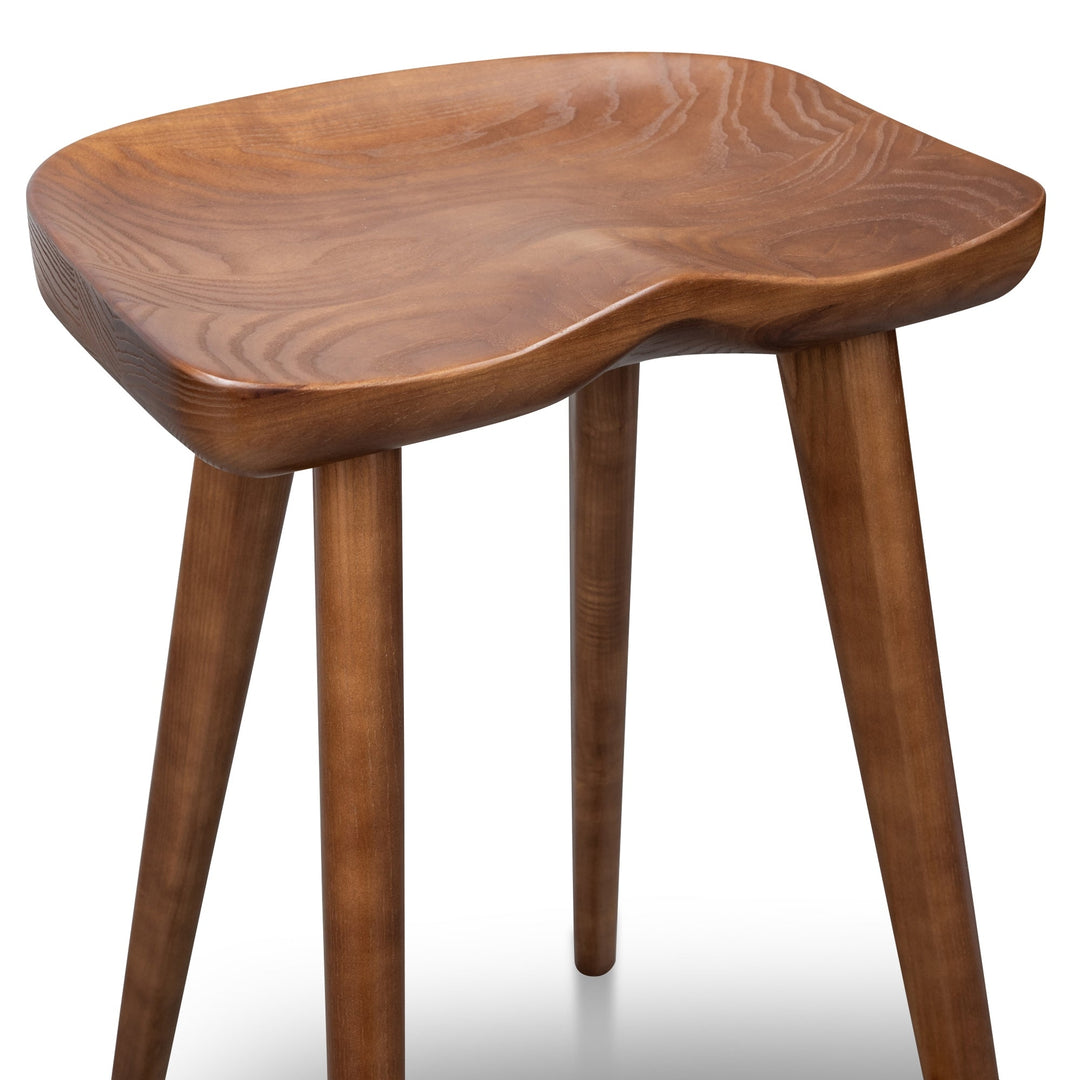 Shelton 65cm Wooden Bar stool - Walnut (Set of 2)