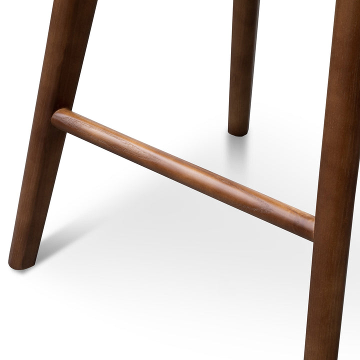 Shelton 65cm Wooden Bar stool - Walnut (Set of 2)