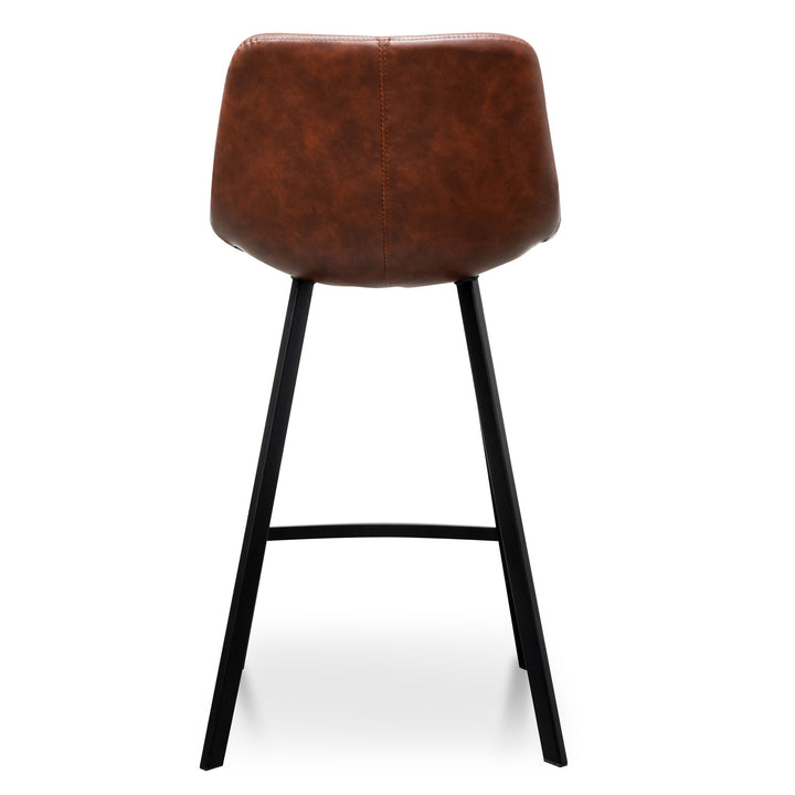 Griffith - 65cm Bar Stool - Cinnamon Brown PU Leather (Set of 2)