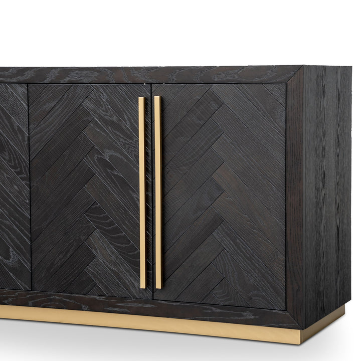 Tunbridge Wide Sideboard - Black and Brass