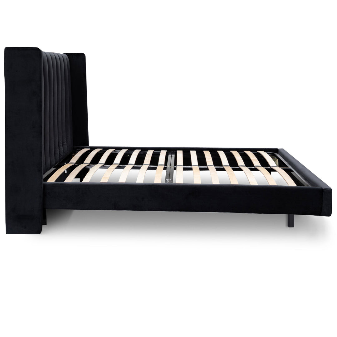 Auburn King Bed Frame - Black Velvet