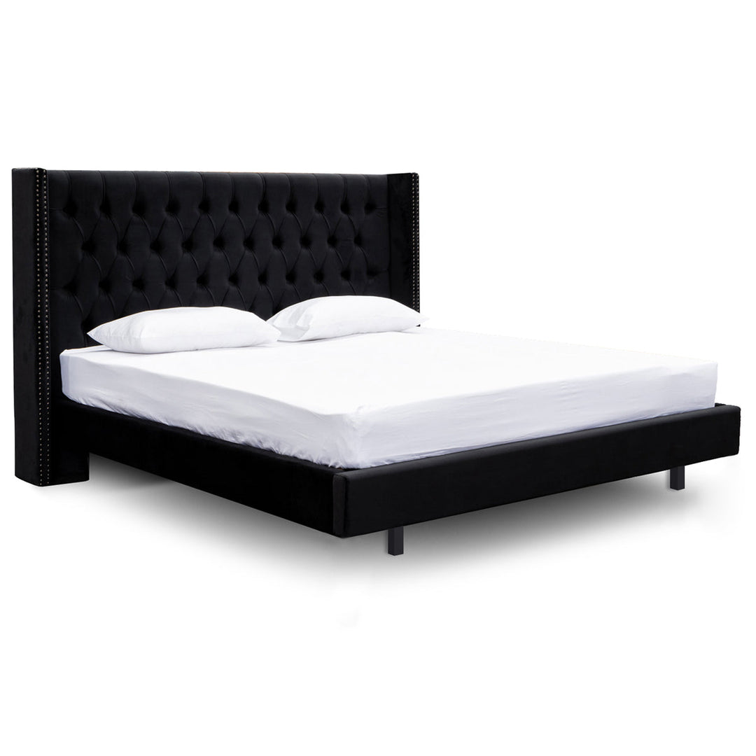 Auburn Queen Bed Frame - Black Velvet