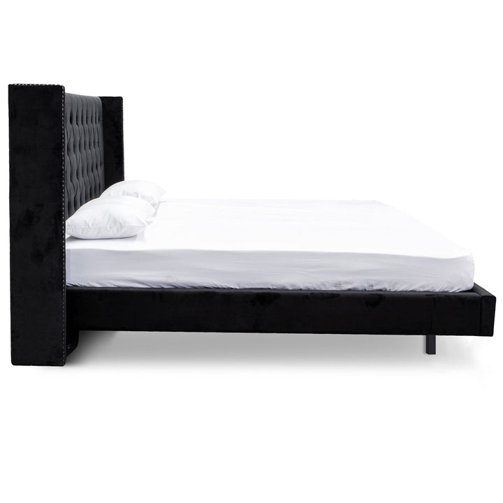 Auburn Queen Bed Frame - Black Velvet