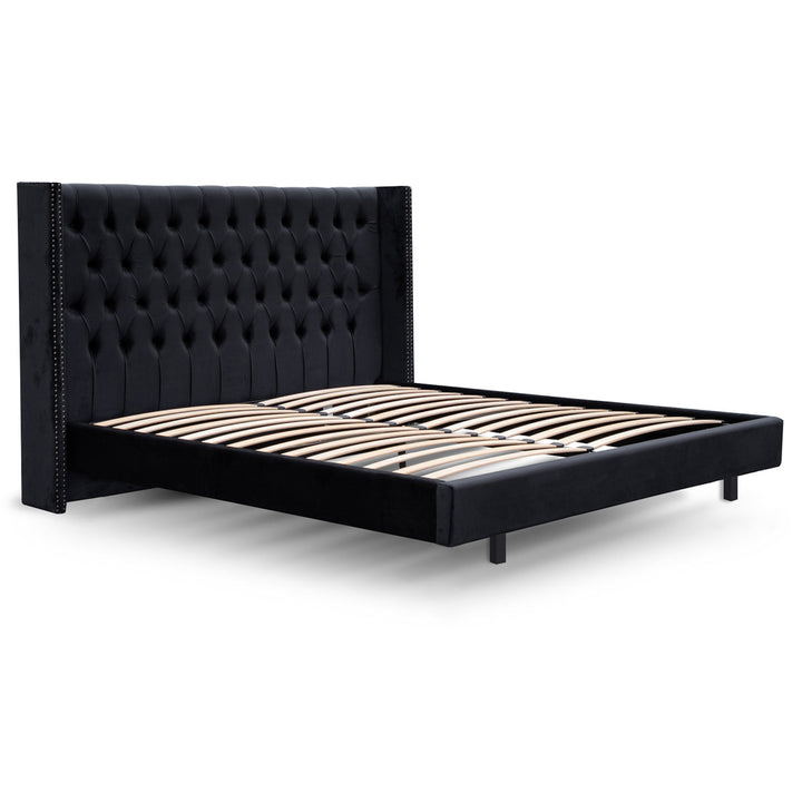 Auburn Queen Bed Frame - Black Velvet