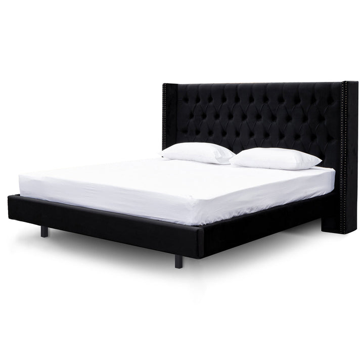 Auburn Queen Bed Frame - Black Velvet