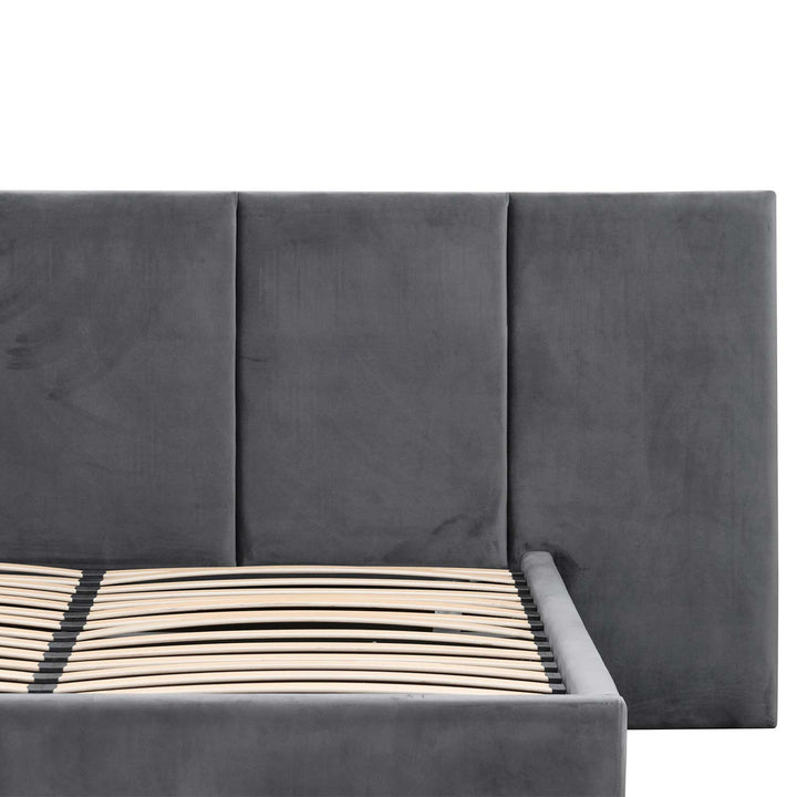 Auburn King Bed Frame - Charcoal Velvet