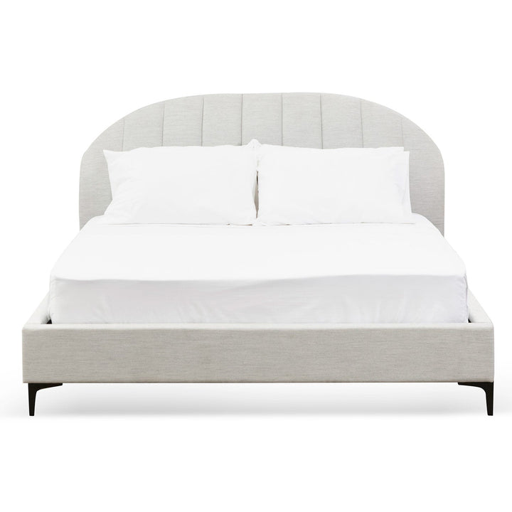 Sittingbourne Fabric Queen Bed - Pearl Grey