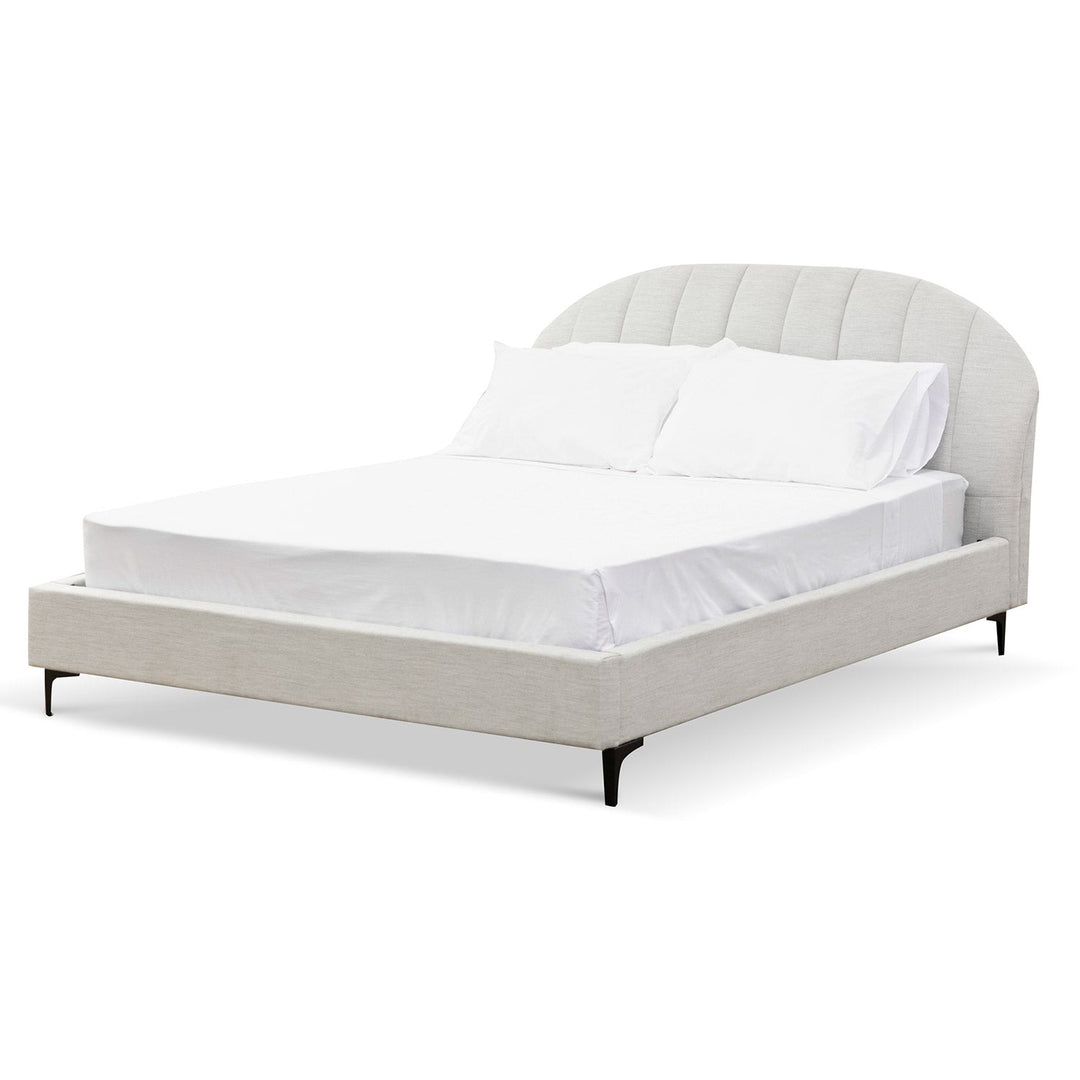 Sittingbourne Fabric Queen Bed - Pearl Grey