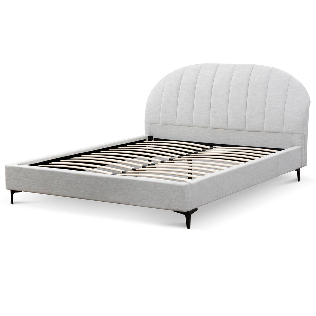 Sittingbourne Fabric Queen Bed - Pearl Grey