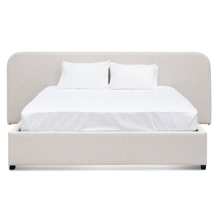 Auburn Queen Sized Bed Frame - Snow Boucle
