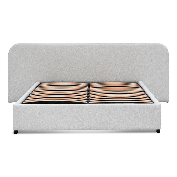 Auburn Queen Sized Bed Frame - Snow Boucle