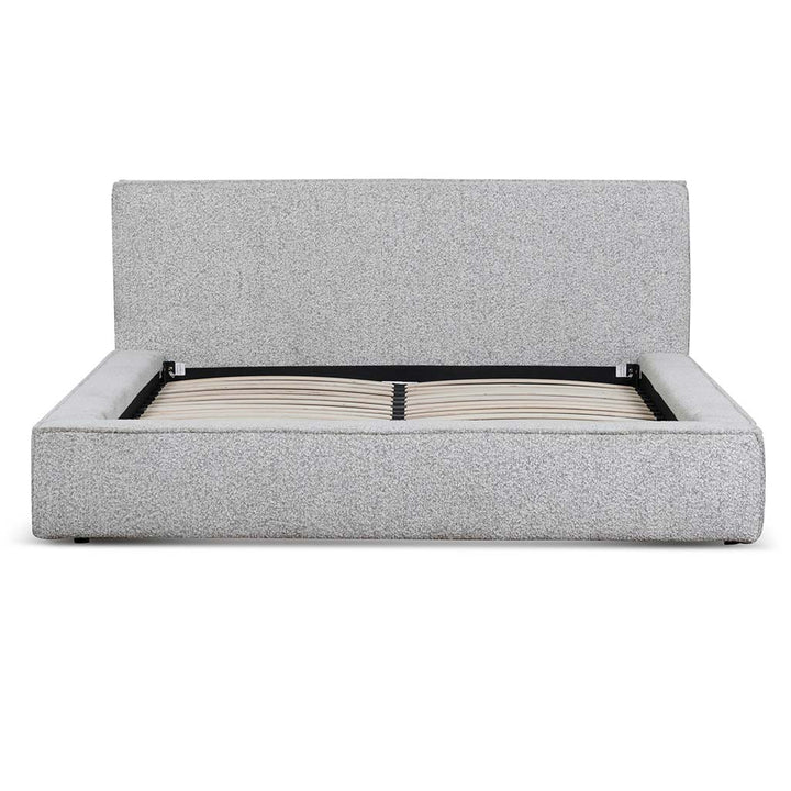 Sittingbourne Queen Sized Bed Frame - Pepper Boucle