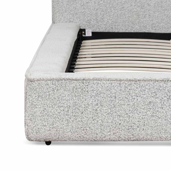 Sittingbourne Queen Sized Bed Frame - Pepper Boucle