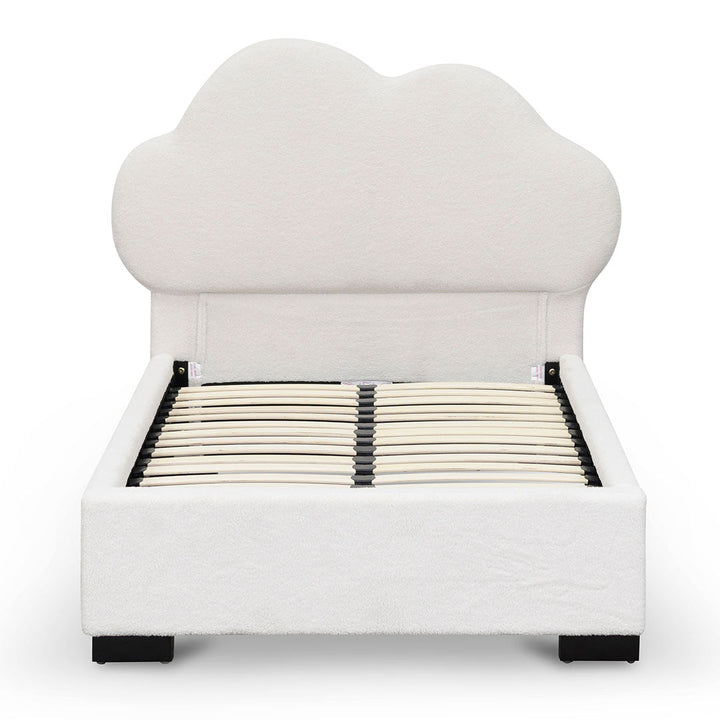 Sittingbourne Single Bed Frame - Beige White Fleece