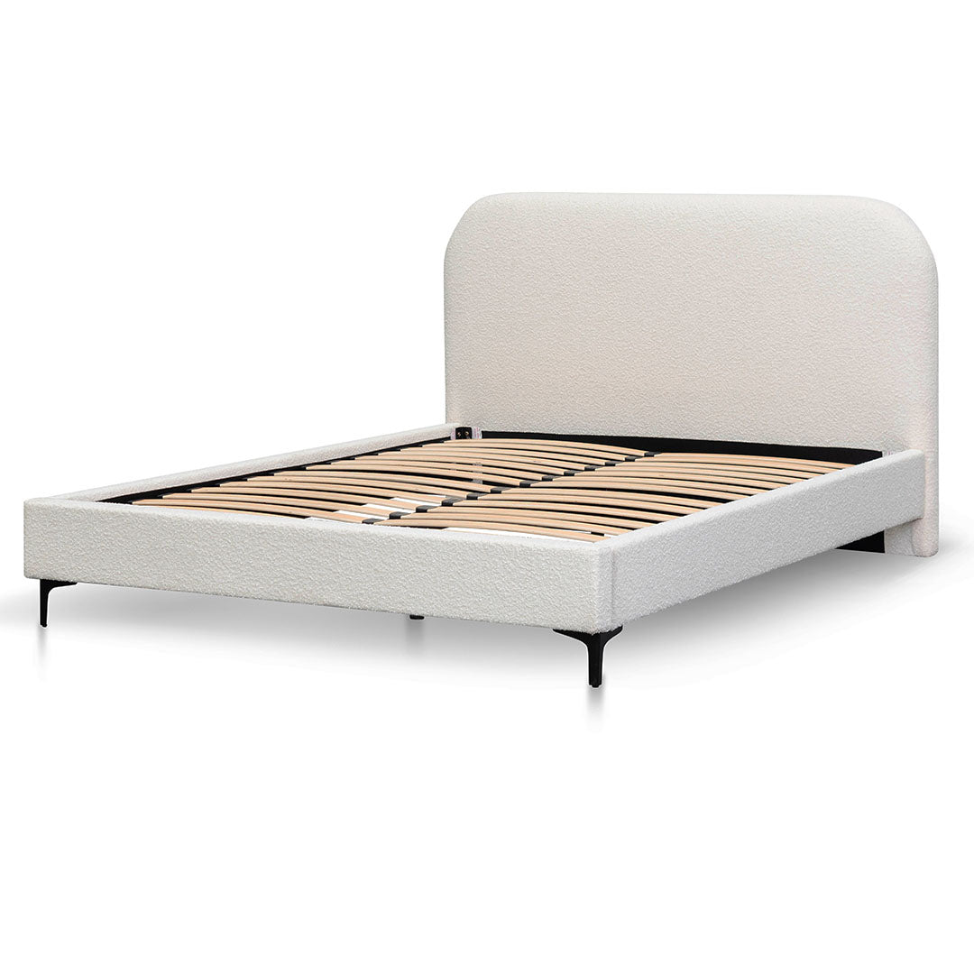 Sittingbourne King Bed Frame - Cream White